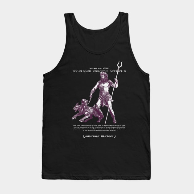 Hades, God of Death, King of The Underworld Mono - Greek Myth #006 Tank Top by Holy Rebellions